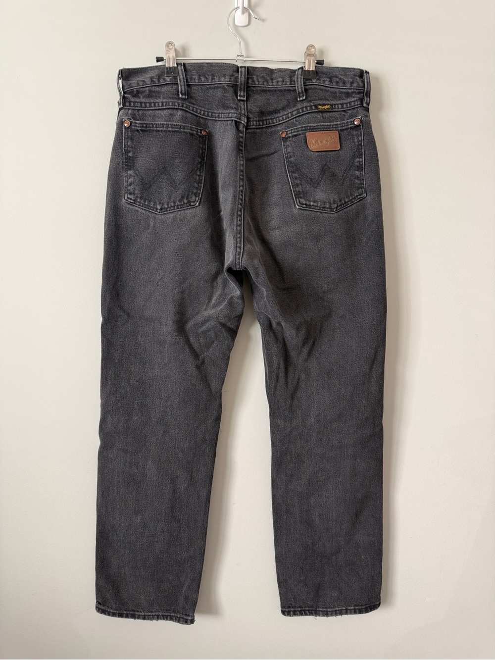 Vintage Y2K 90s Wrangler Black Relaxed Jeans Made in USA Western Rodeo - Picture 2 of 5